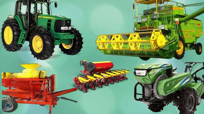 harvester and other agriculture equipment on subsidy