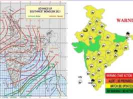 monsoon arrival in 2021 weather forecast till 3 June
