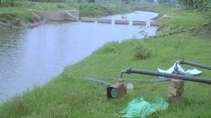 Water from canal for irrigation for summer moong
