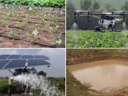 drip solar pump drone farm pond