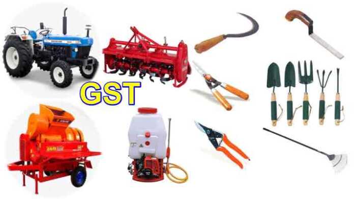 gst on agriculture implements