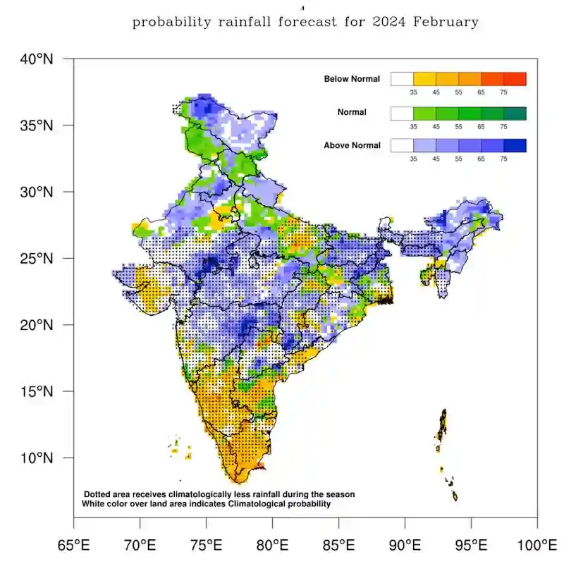 Probability Rainfall Forecast for February 2024