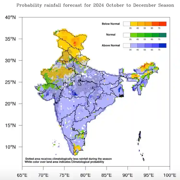 Rainfall Forecast for October to December 2024