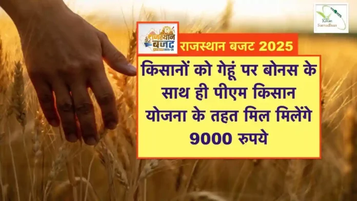 Rajasthan Budget gehu bonus aur Pm kisan Yojana