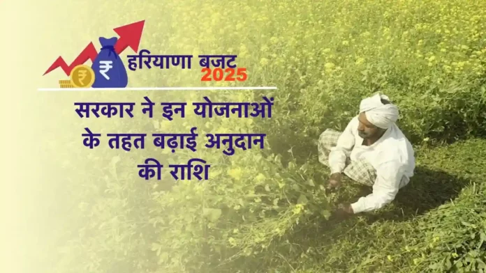 Haryana Budget 2025 for Agriculture and related Sector