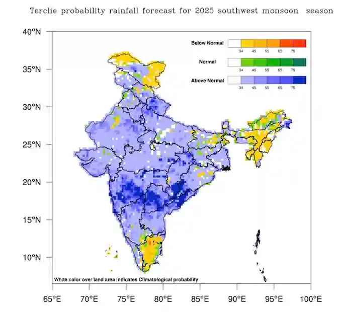 Probability Rainfall Forecast for 2025 South West Monsoon Season