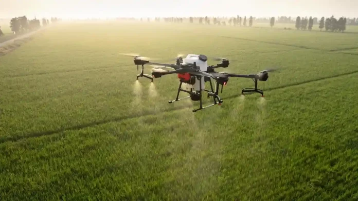 Drone se khad aur dawaon ke chhidkav ke liye anudan yojana